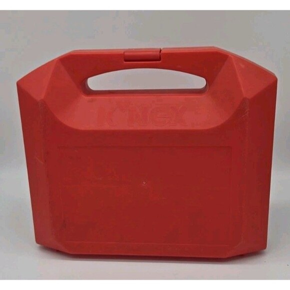 Vintage? K'NEX Red EMPTY Travel Case Toy Box Storage Container With Handle Locks - Picture 3 of 14